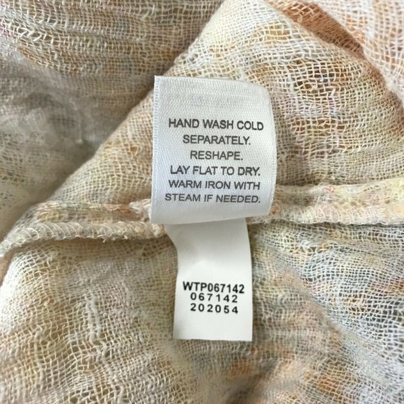 J. Jill Womens Short Sleeves Linen Blend Multicolor Pullover Blouse Top XS/PS - Picture 8 of 8